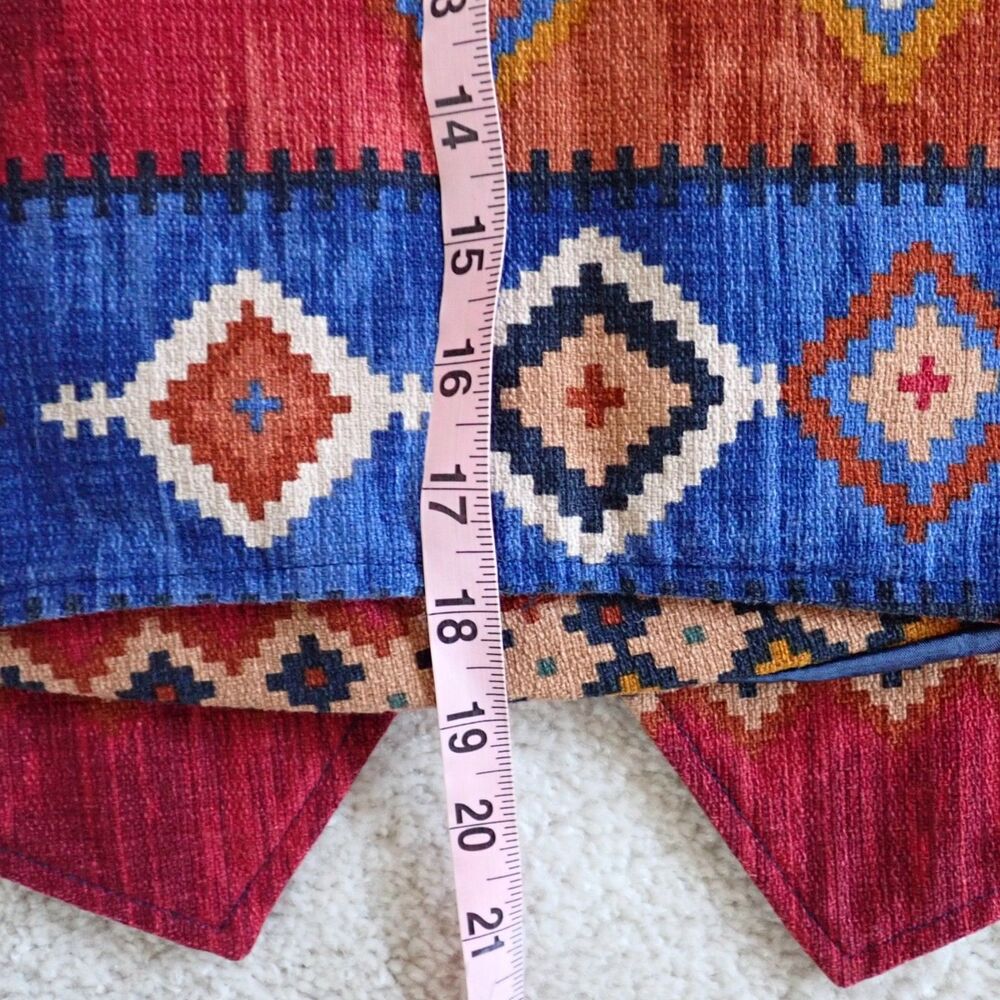 Wraps Western Wear Tapestry sz XL Southwestern Tribal Vest Silver Concha Mint! - Picture 11 of 15